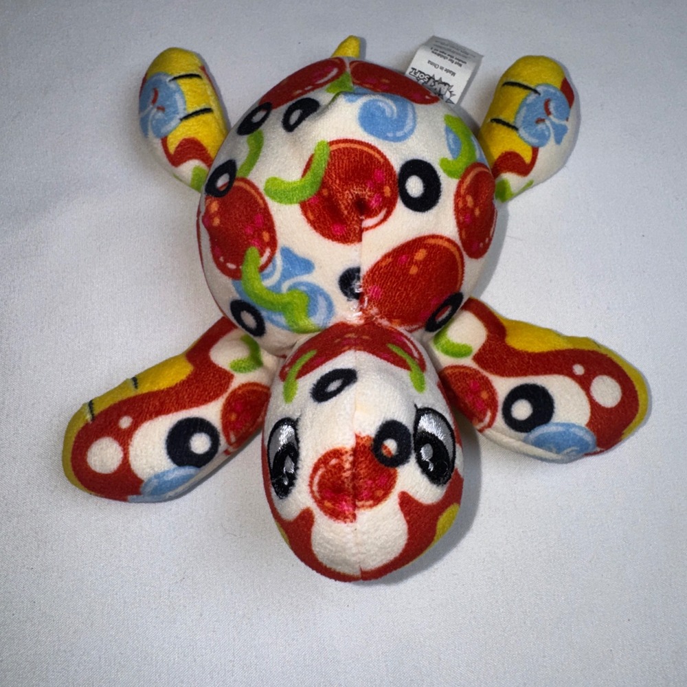 Pop Art Soft Pizza Turtle Plush #07 Tony Pepperoni Print Bean Bag Toy Cepia LLC